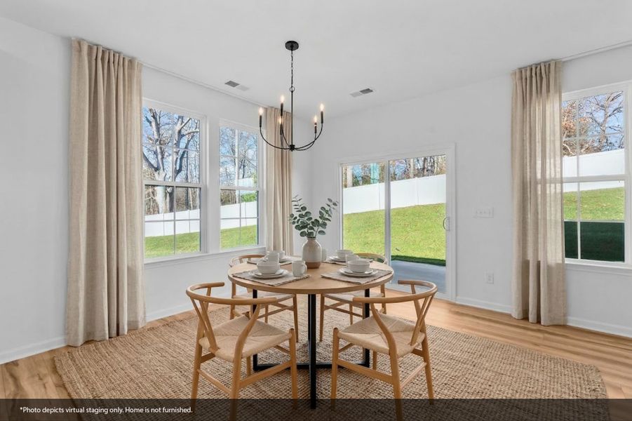 Furnished interior view inside a new home in Hanes Lake, Winston-Salem (Image 8).