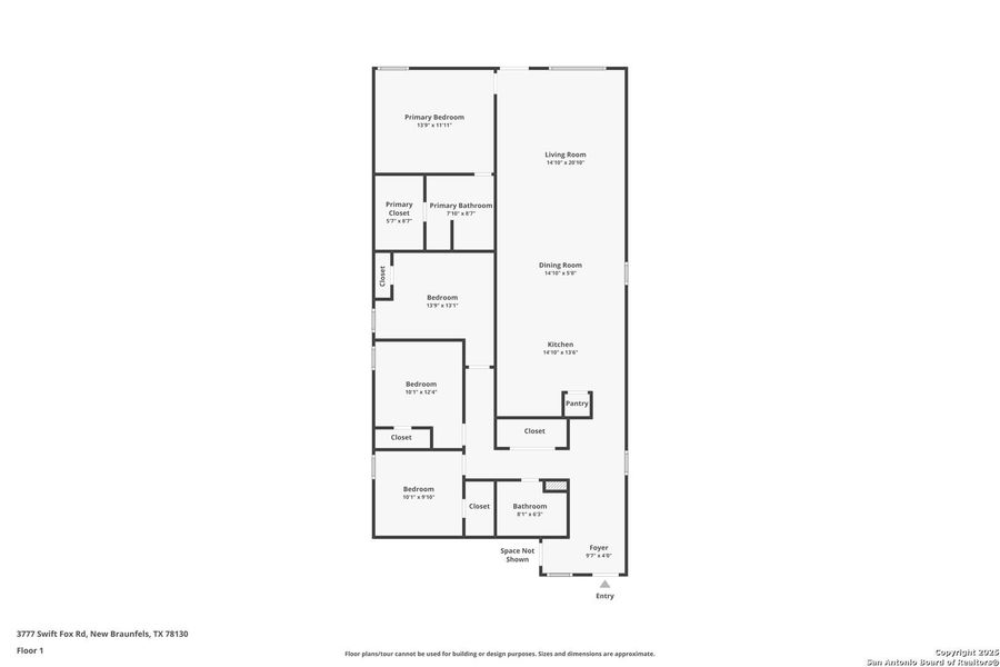2D floor plan layout of this home in , New Braunfels, TX (Image 3).