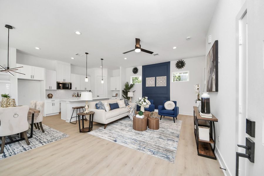 Furnished interior view inside a new home in , Houston (Image 11).