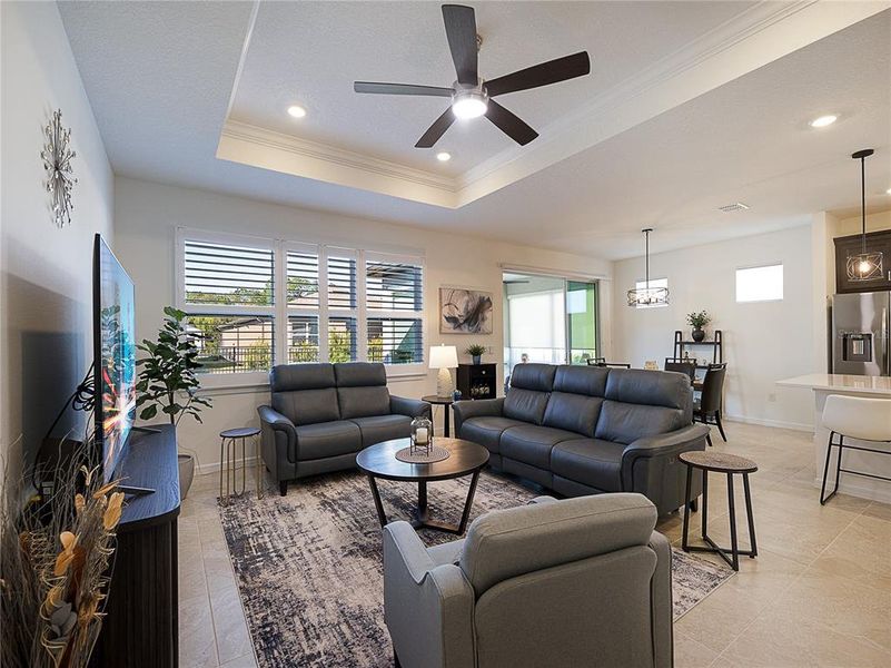 Furnished interior view inside a new home in Del Webb Stone Creek, Ocala (Image 12).