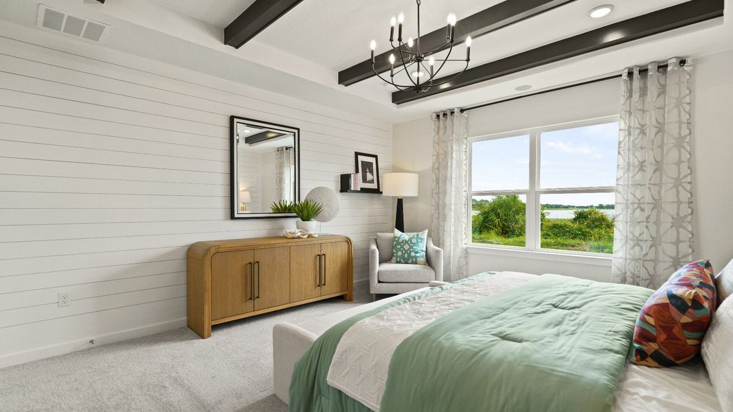 Castaway Model Home Primary Suite, new home plan available at Liberty Trace in Haines City, fl