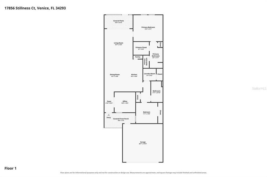2D floor plan layout of this home in Wellen Park, Venice, FL (Image 4).