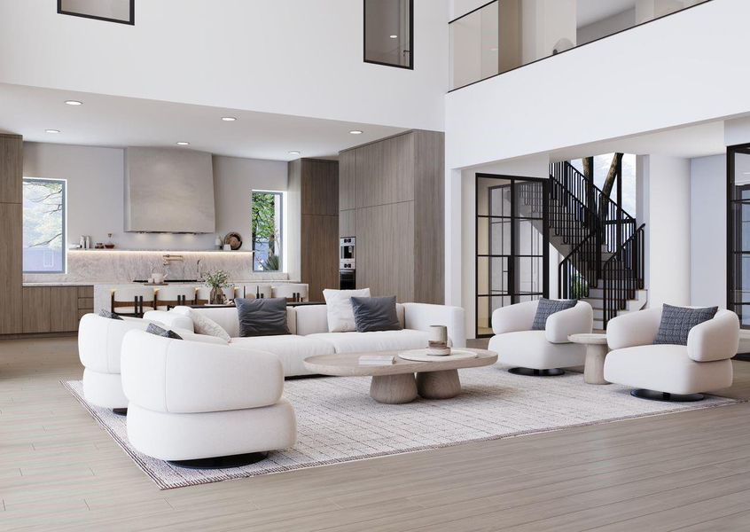 Furnished interior view inside a new home in , Spring (Image 10).