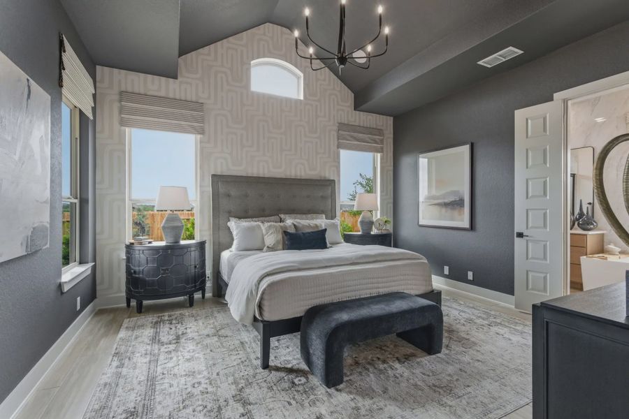 Representative furnished interior of a home built from the Acadia by Chesmar Homes in Prominence 50's, San Antonio (Image 8).