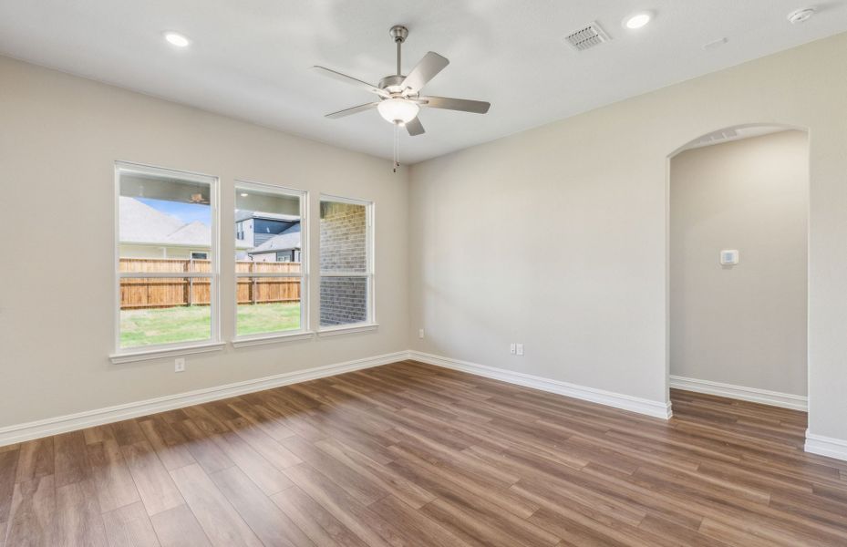 Sunlit gathering room