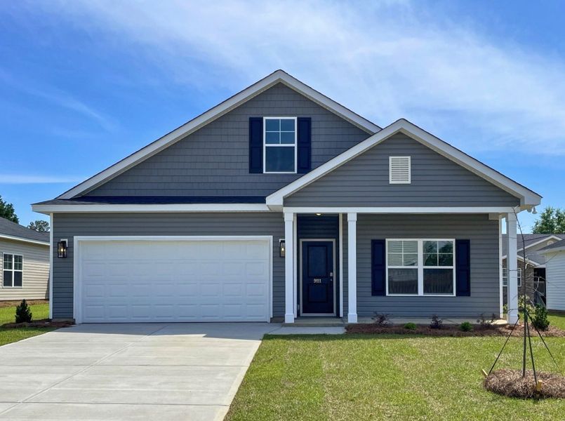 Front exterior of a new home in Portrait Hills, Aiken, SC, highlighting curb appeal (Image 1).