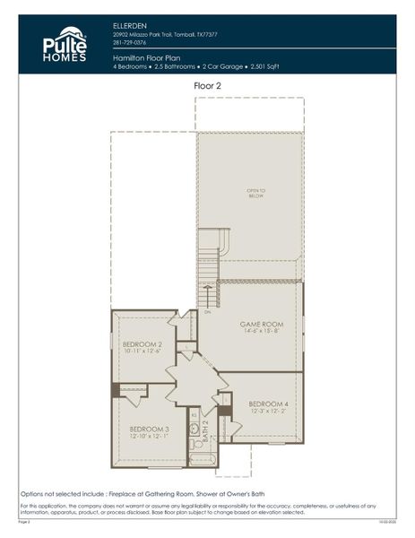2D floor plan layout of this home in Ellerden, Tomball, TX (Image 2). 2D floor plan layout of this home in Ellerden, Tomball, TX (Image 2).