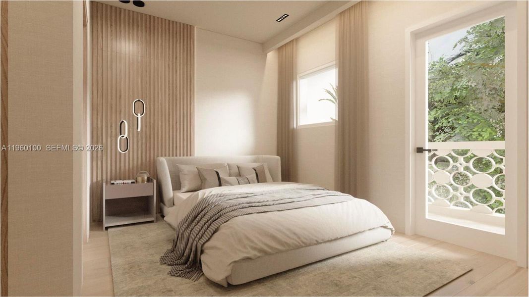 Furnished interior view inside a new home in , Miami Beach (Image 7).