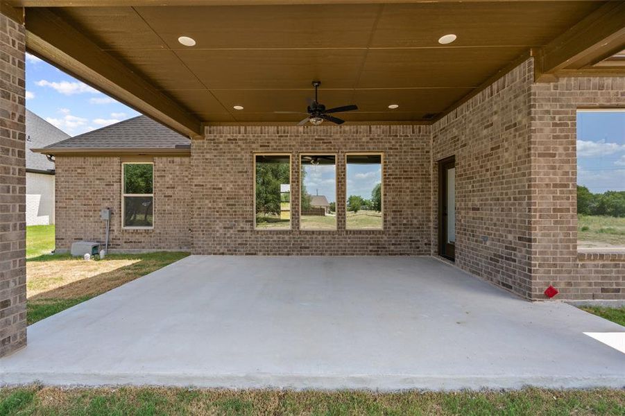 View of patio / terrace with ceiling fan View of patio / terrace with ceiling fan