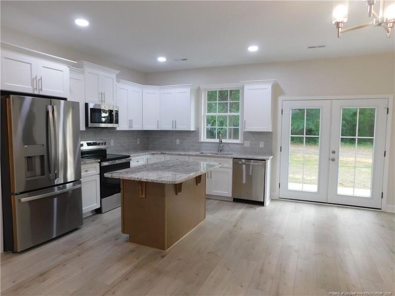 Kitchen, Doors to Patio