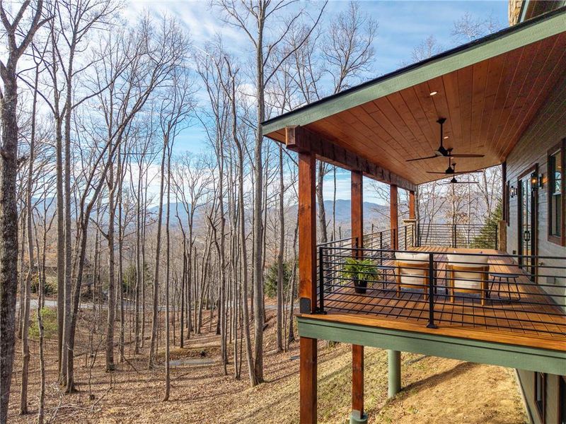 Exterior details and patio area of a home in , Young Harris (Image 25).