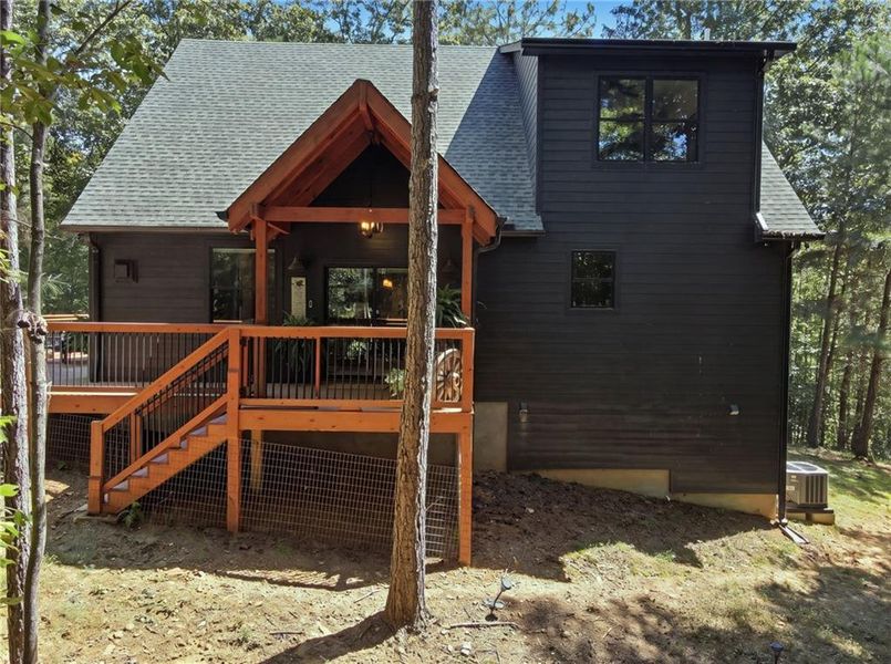 Exterior details and patio area of a home in , Ellijay (Image 27).