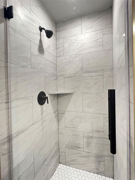 Upstairs bathroom shower for guests