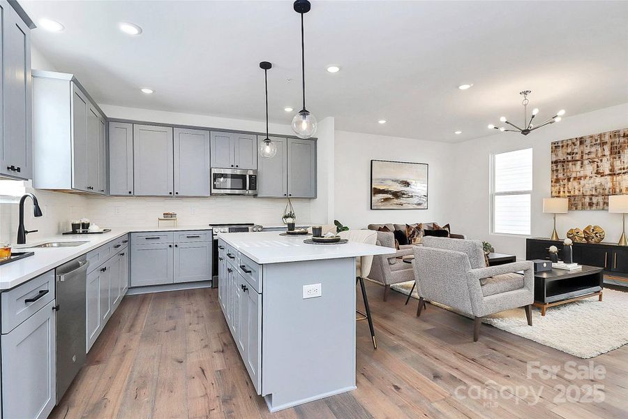 Furnished interior view inside a new home in , Charlotte (Image 7). Furnished interior view inside a new home in , Charlotte (Image 7).