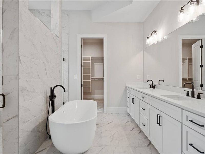 Furnished interior view inside a new home in The Village at Towne Lake, Woodstock (Image 8).