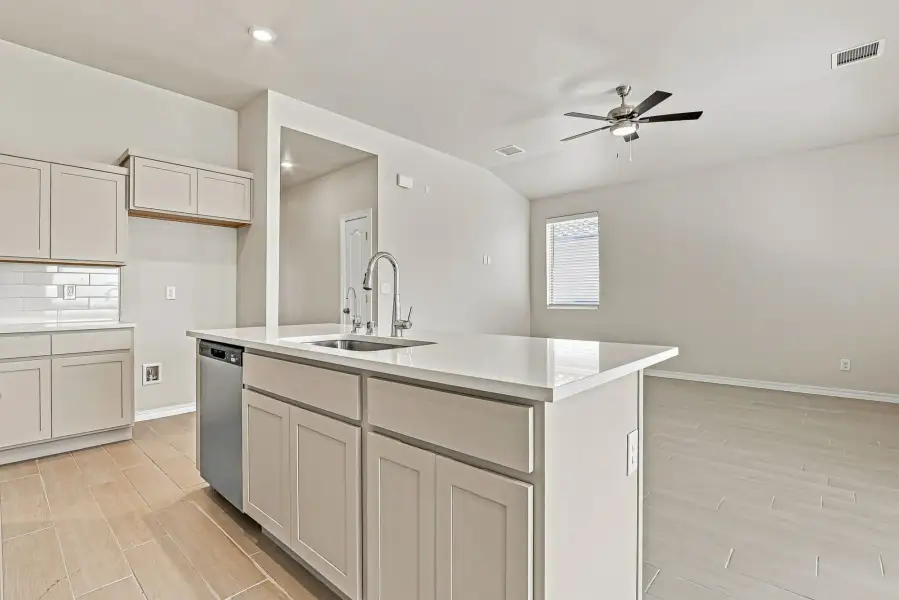 Furnished interior view inside a new home in Desert Breeze, Horizon City (Image 11).