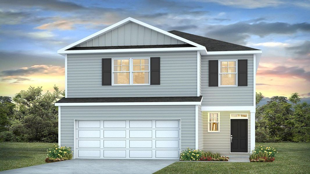 Representative exterior photo of a completed home built from the MANNING by D.R. Horton in Autumn's Wood, Brunswick, GA (Image 1).