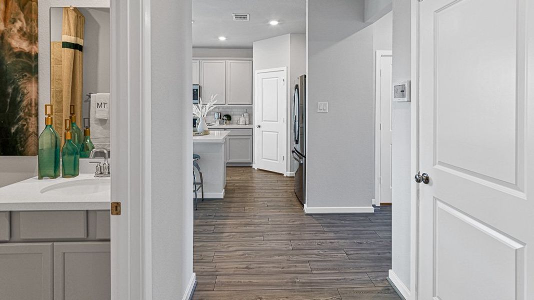 Furnished interior view inside a new home in Bridge Creek 45s and 50s, Cypress (Image 12).