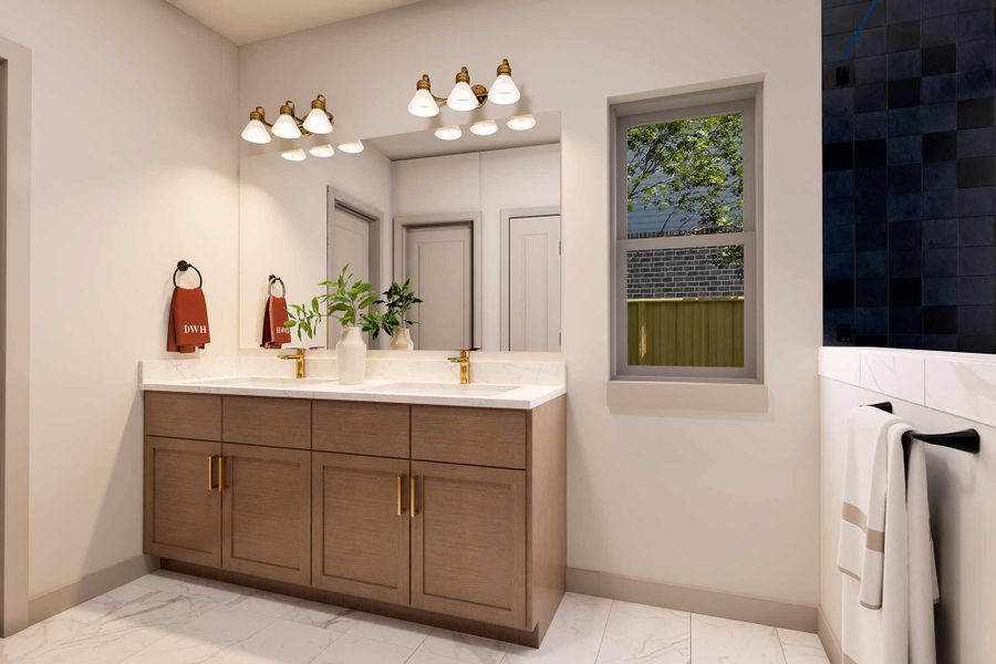 Representative furnished interior of a home built from the The Kerrville by David Weekley Homes in The Grand Prairie 40’, Hockley (Image 3).