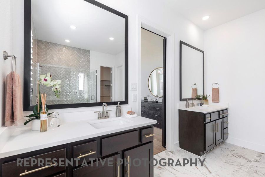 Furnished interior view inside a new home in 6 Creeks at Waterridge, Kyle (Image 6).