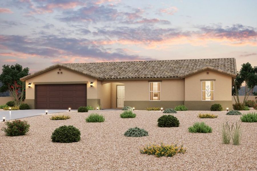 Front exterior of a home in the Reserve at Tuscany community, located in Casa Grande, AZ (Image 10).