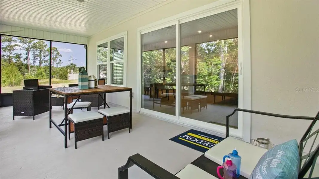 Exterior details and patio area of a home in American Village, Palm Coast (Image 3). Exterior details and patio area of a home in American Village, Palm Coast (Image 3).