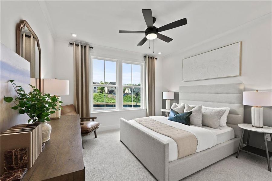 Furnished interior view inside a new home in Watermist at Mirror Lake, Villa Rica (Image 16).