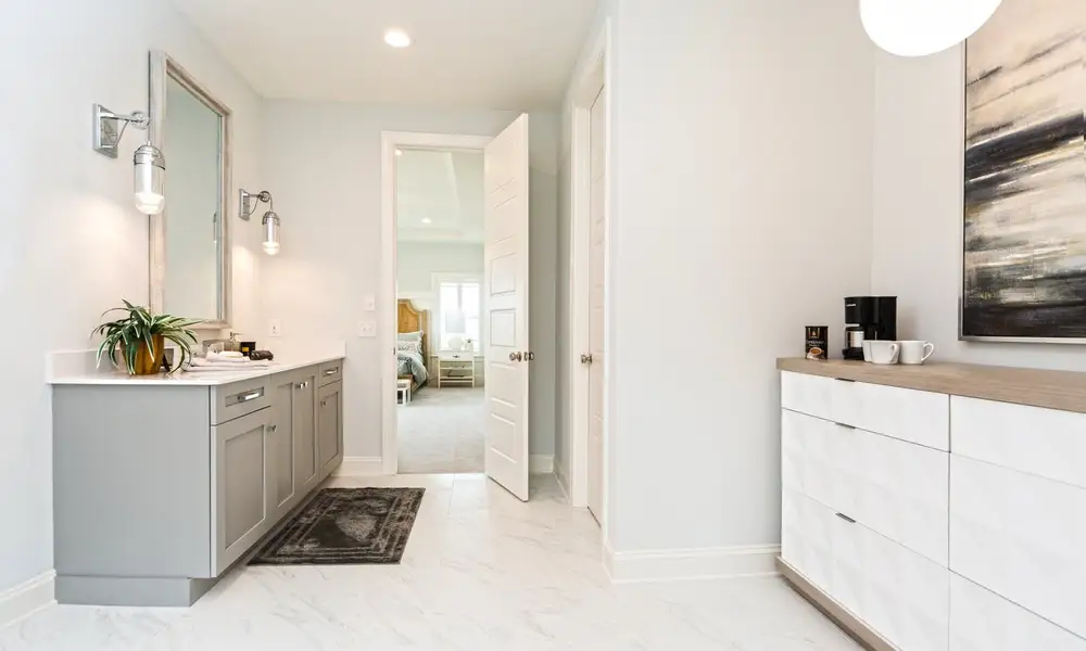 Representative furnished interior of a home built from the Coronado by Classica Homes in Weddington Grove, Weddington (Image 34).