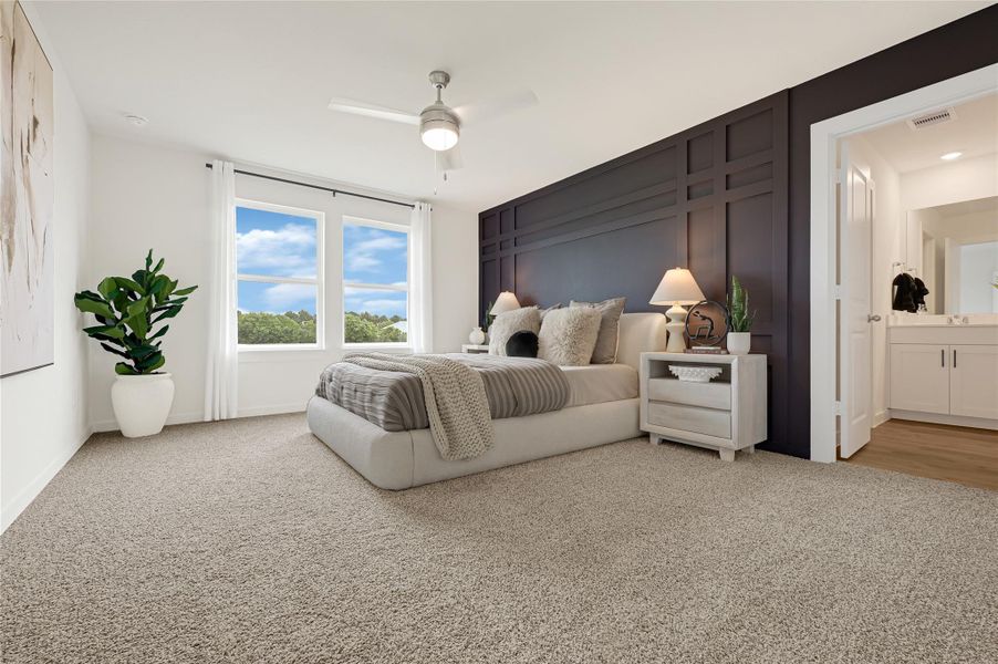 Furnished interior view inside a new home in Villarosa at Tamarron, Katy (Image 17). Furnished interior view inside a new home in Villarosa at Tamarron, Katy (Image 17).