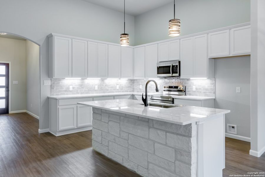 Furnished interior view inside a new home in , Fischer (Image 5). Furnished interior view inside a new home in , Fischer (Image 5).