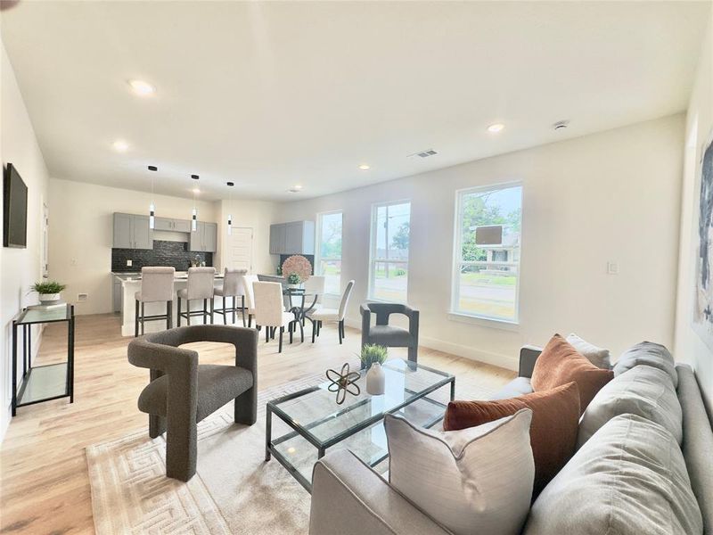 Furnished interior view inside a new home in , Dallas (Image 6). Furnished interior view inside a new home in , Dallas (Image 6).