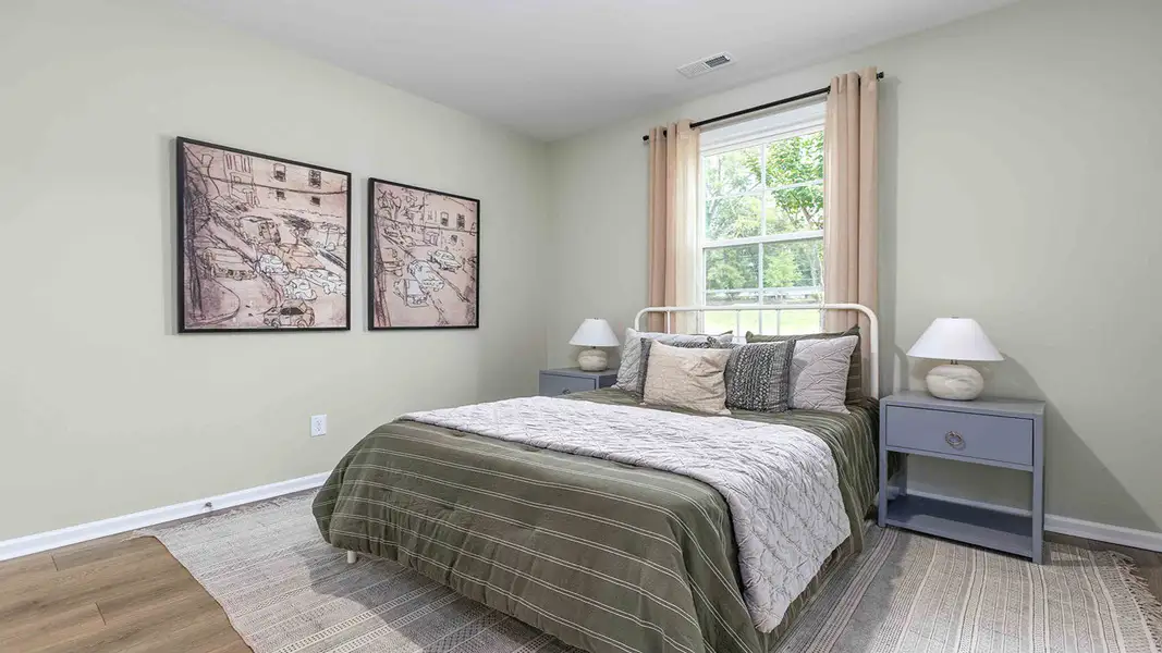 Furnished interior view inside a new home in The Villas at Kinsley, Jamestown (Image 8).