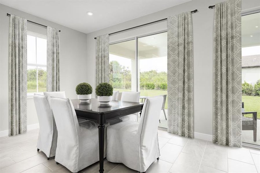 Furnished interior view inside a new home in Silver Oaks, Port St. Lucie (Image 6).