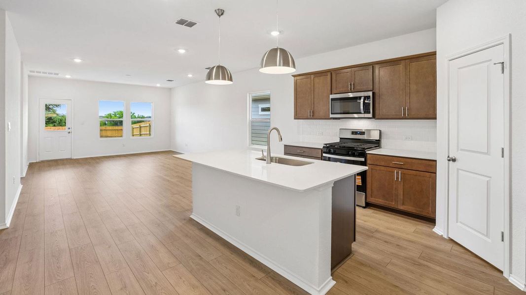 Furnished interior view inside a new home in Valverde, Bastrop (Image 2).