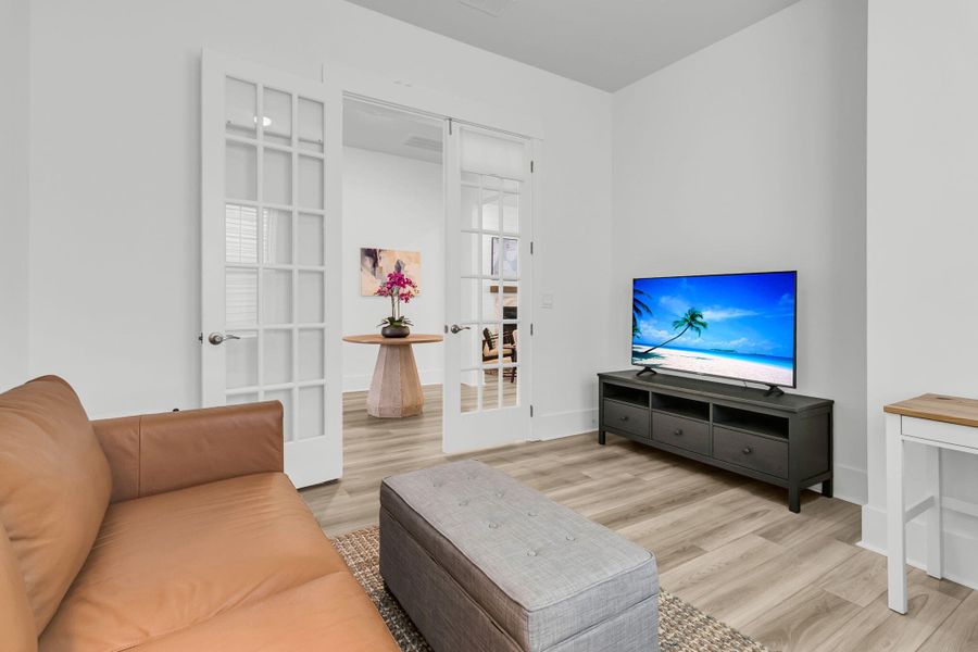 Furnished interior view inside a new home in Summerwind Crossing at Lakes of Cane Bay, Summerville (Image 33).