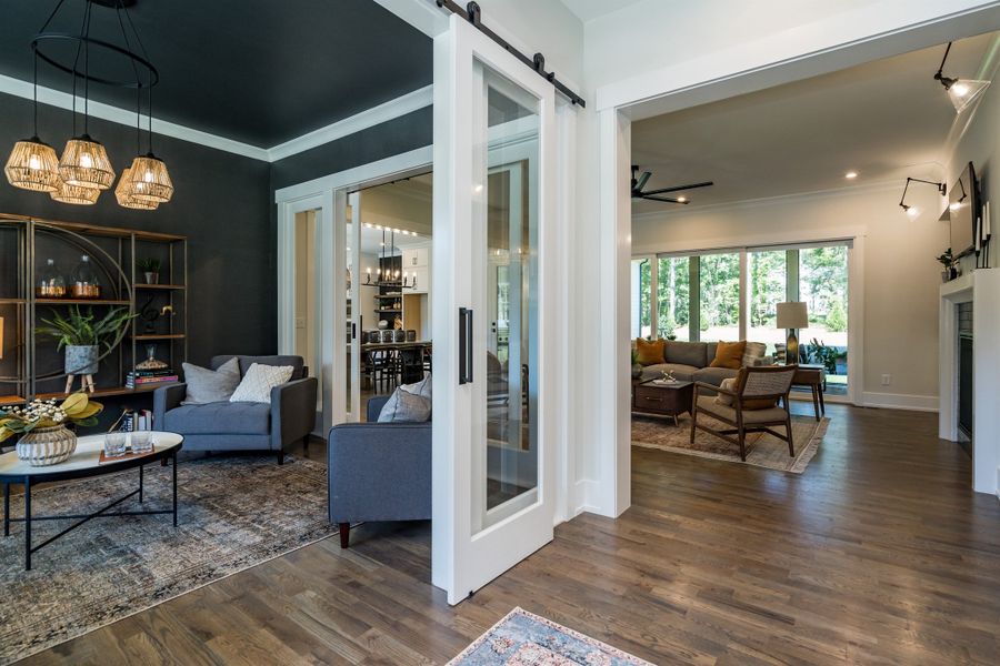 Representative furnished interior of a home built from the Brinkley American Farmhouse by Homes by Dickerson in Cattail, Clayton (Image 6).