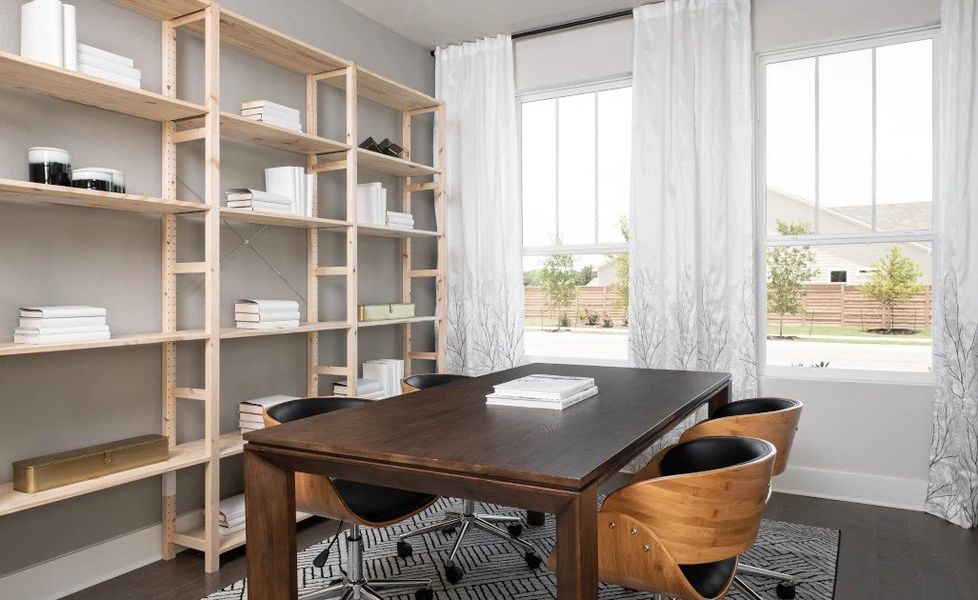 Representative furnished interior of a home built from the Blue Jay by Ashton Woods in Lariat, Liberty Hill (Image 9).