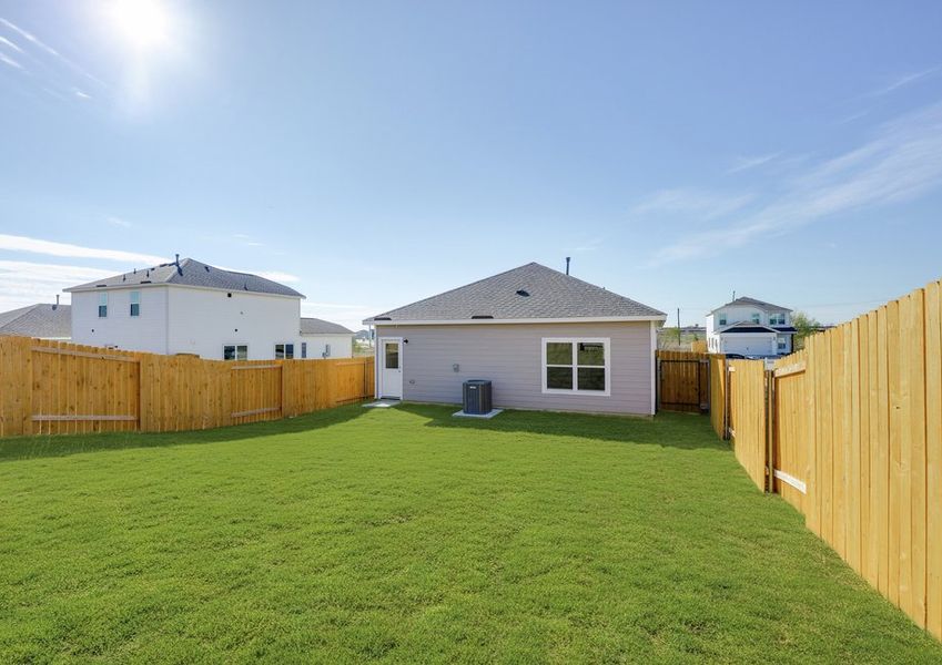 The back yard of the Hawthorn is fully fenced-in.