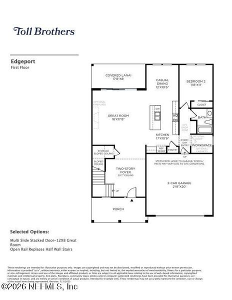 2D floor plan layout of this home in , Ponte Vedra, FL (Image 5).