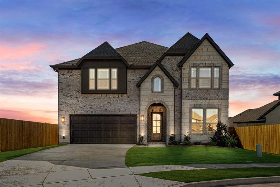 Front exterior of a new home in Willow Wood Classic 50, McKinney, TX, highlighting curb appeal (Image 2).