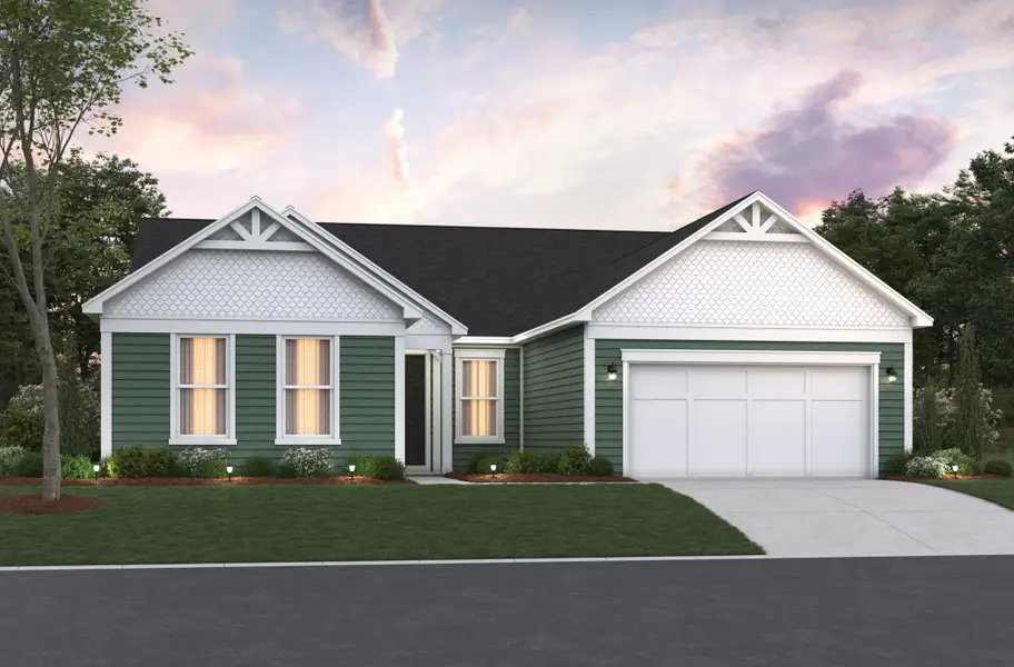 Representative exterior photo of a completed home built from the Reynolds by Beazer Homes in Northbrook, Murrells Inlet, SC (Image 1).