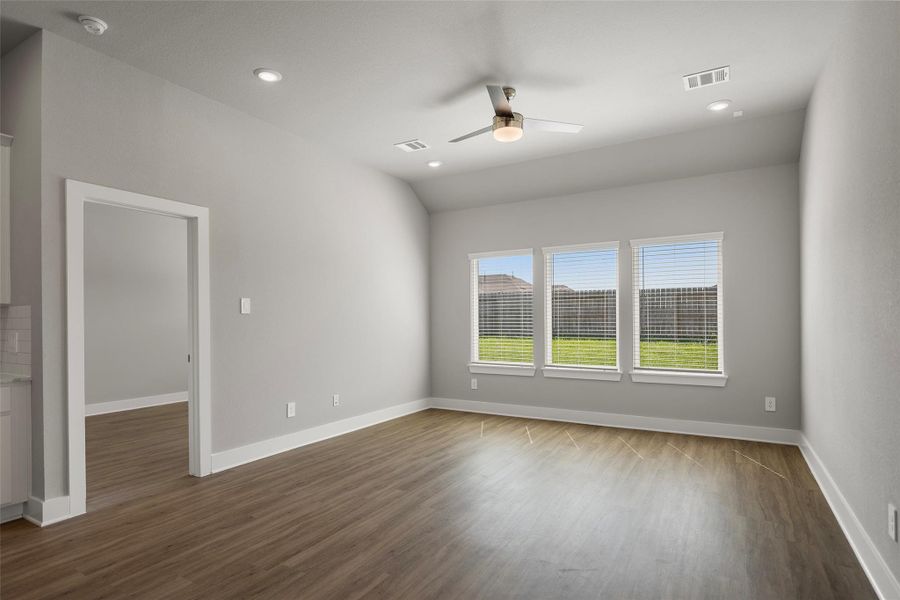 Large windows fill the space with light while the neutral tones make decorating effortless. Large windows fill the space with light while the neutral tones make decorating effortless.