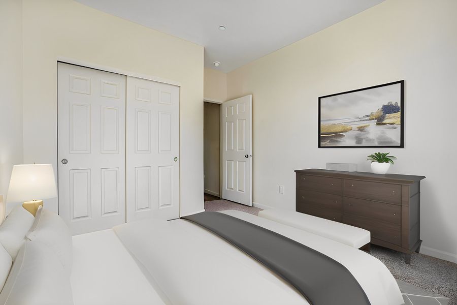 Representative furnished interior of a home built from the Vyktorea II by Lokal Homes in Gateway Commons, Denver (Image 9).