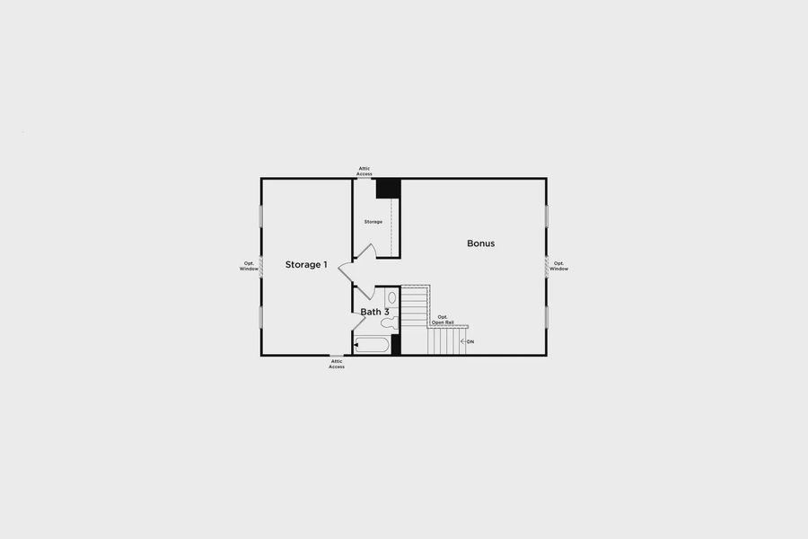 2D floor plan layout for the Chelsea by DRB Homes in The Park at Brighton, Locust Grove, GA (Image 4).