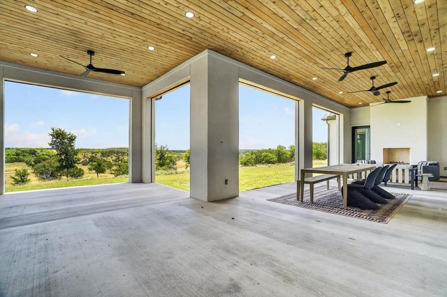 Exterior details and patio area of a home in , Strawn (Image 22).