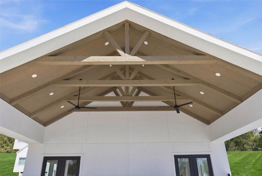 Exterior details and patio area of a home in Alaia Crossing, Houston (Image 21).