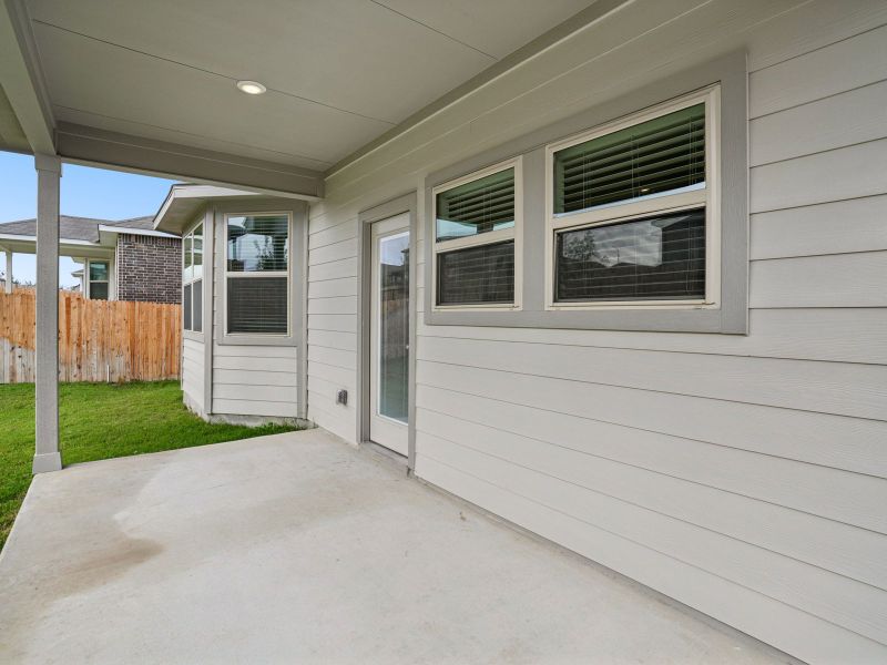 Back Patio elevation C of the Medina in a Meritage Homes community. Back Patio elevation C of the Medina in a Meritage Homes community.