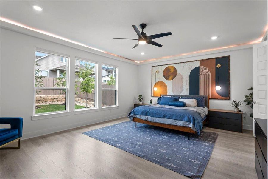 Furnished interior view inside a new home in Easton Park, Austin (Image 8). Furnished interior view inside a new home in Easton Park, Austin (Image 8).