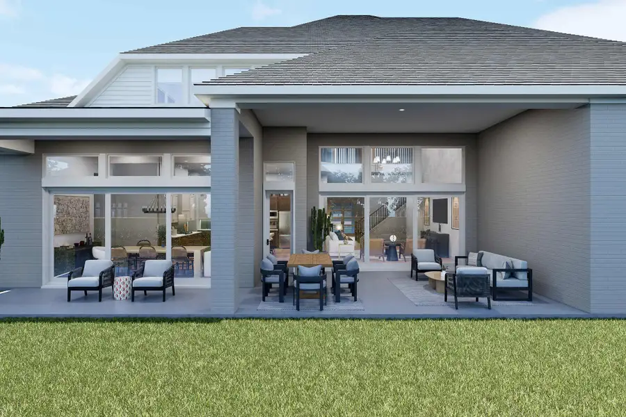 Representative exterior details of a home built from the The Mandan by David Weekley Homes in Whyburn Estate Series, Flower Mound (Image 4).