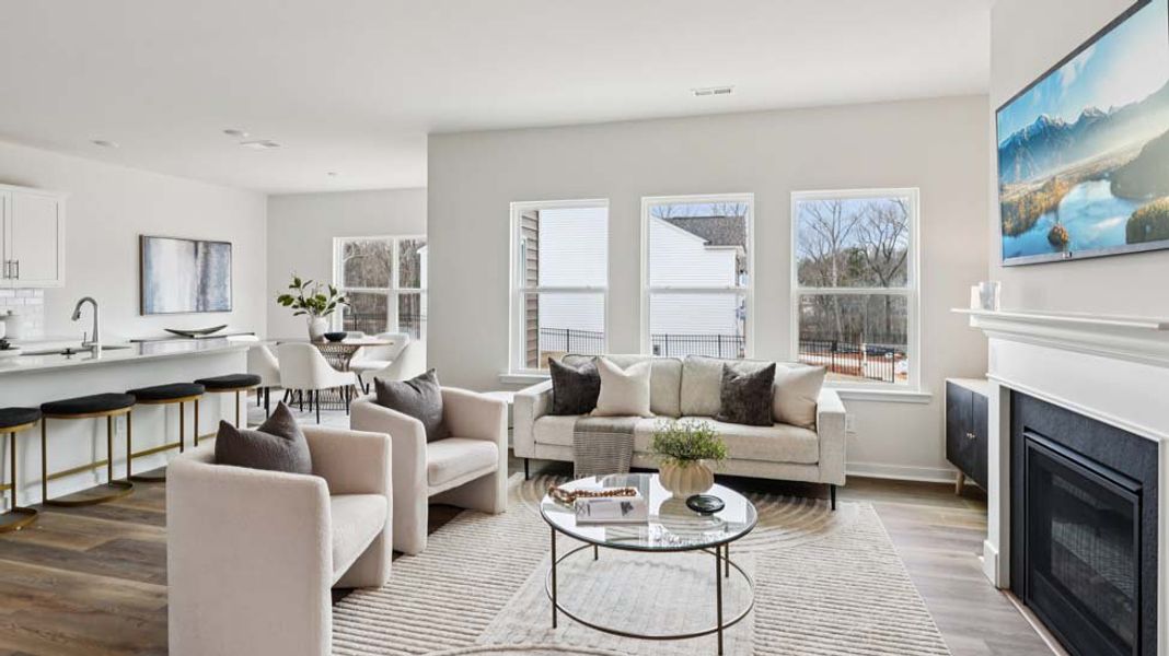 Furnished interior view inside a new home in Reedy Creek Preserve, Charlotte (Image 3).